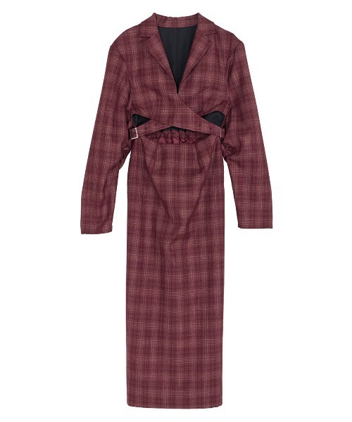 WAIST CROSS CHECK DRESS（ワンピース）｜Ameri（アメリ）の