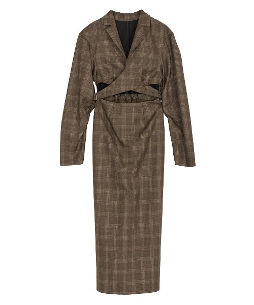 Ameri（アメリ）の「NEEDLE CHECK DRESS（ワンピース）」 - WEAR