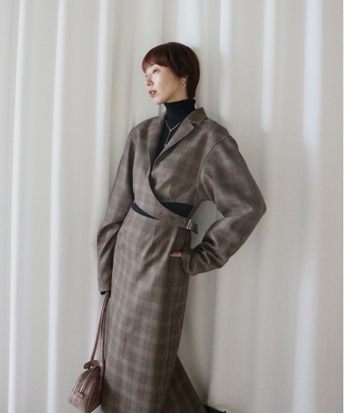 WAIST CROSS CHECK DRESS（ワンピース）｜Ameri（アメリ）の