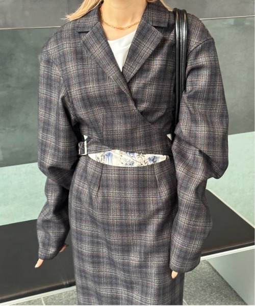 WAIST CROSS CHECK DRESS（ワンピース）｜Ameri（アメリ）の