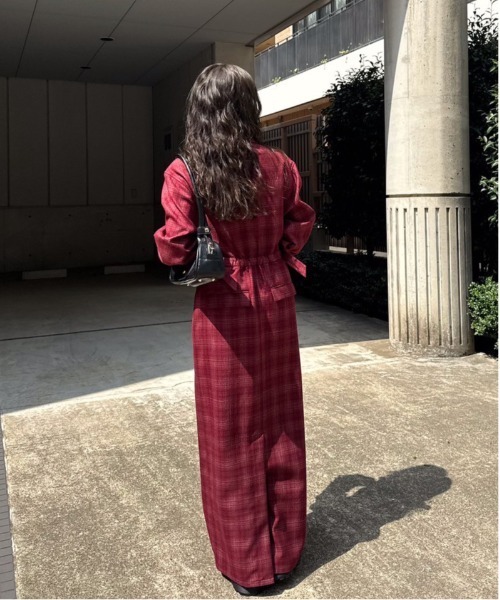 WAIST CROSS CHECK DRESS（ワンピース）｜Ameri（アメリ）の