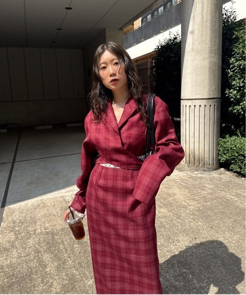WAIST CROSS CHECK DRESS（ワンピース）｜Ameri（アメリ）の