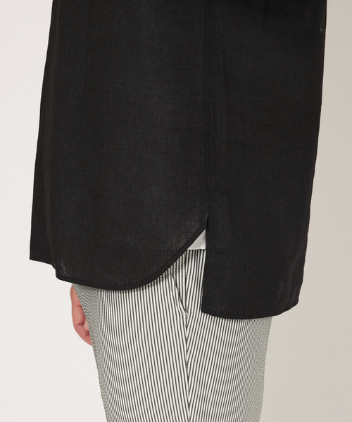 DESIGNWORKS(デザインワークス)の「リネン ワンピースカラー プルオーバーシャツ(シャツ/ブラウス・メンズ・ブラック/インディゴブルー/ホワイト・46/48/50)」の10枚目の写真