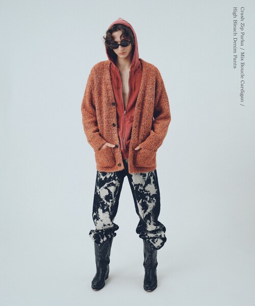 International Gallery BEAMS（インターナショナルギャラリービームス）の「クラッシュ ジップアップ フーディ（スウェット・メンズ・レッド系その他7・SMALL）」の2枚目の写真