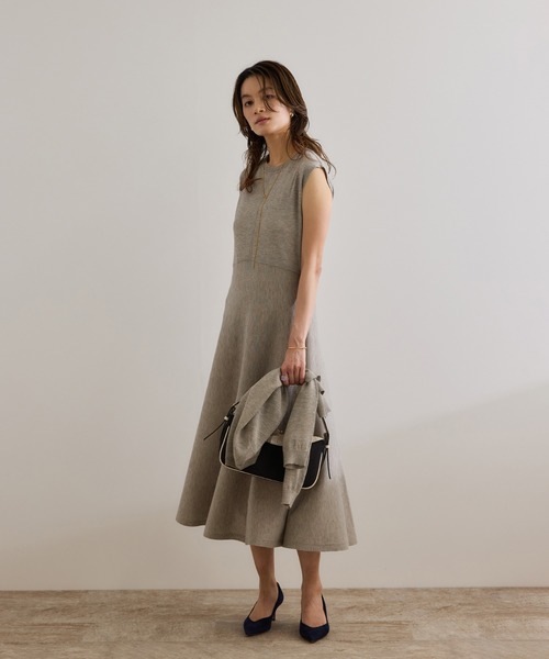 ROPE'（ロペ）の「【洗える】LEVITAクルーネックシアーカーディガン（カーディガン/ボレロ・レディース・ベージュ系その他/ブラック・FREE）」の19枚目の写真