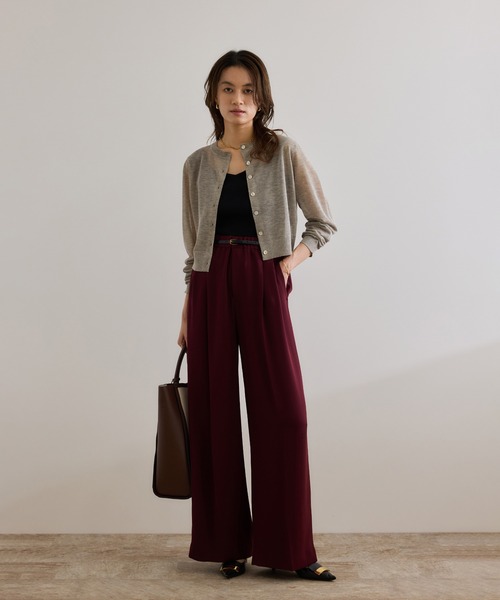 ROPE'（ロペ）の「【洗える】LEVITAクルーネックシアーカーディガン（カーディガン/ボレロ・レディース・ベージュ系その他/ブラック・FREE）」の16枚目の写真