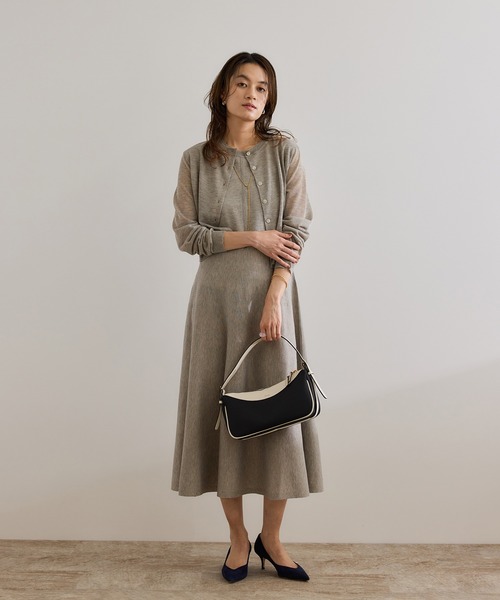 ROPE'（ロペ）の「【洗える】LEVITAクルーネックシアーカーディガン（カーディガン/ボレロ・レディース・ベージュ系その他/ブラック・FREE）」の18枚目の写真