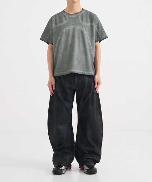 CONZ(コンズ)の「パネルハーフスリーブTEE(Tシャツ/カットソー・メンズ・ブラック/グレー/ダークグレー/ライトブルーグレー/ホワイト系その他・1/2/3)」の17枚目の写真