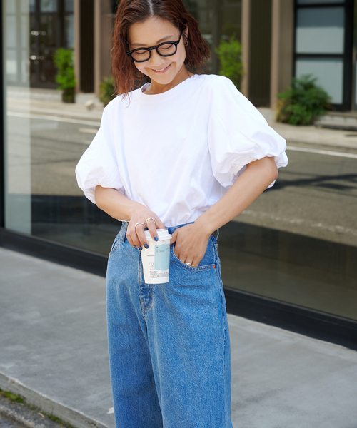 OUTDOOR PRODUCTS(アウトドアプロダクツ)の「バルーンスリーブ プルオーバー(Tシャツ/カットソー・レディース・ブラック/ホワイト/キャメル・FREE)」の16枚目の写真