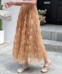 【HOOK】for girls エアリープリーツロングスカート