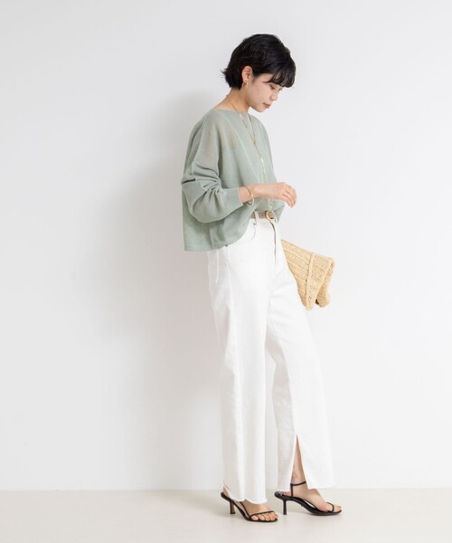 NOLLEY’S(ノーリーズ)の「《手洗い可能》ドライメッシュショートプルオーバーニット(ニット/セーター・レディース・ミント/ボルドー/ブラック・FREE)」の10枚目の写真