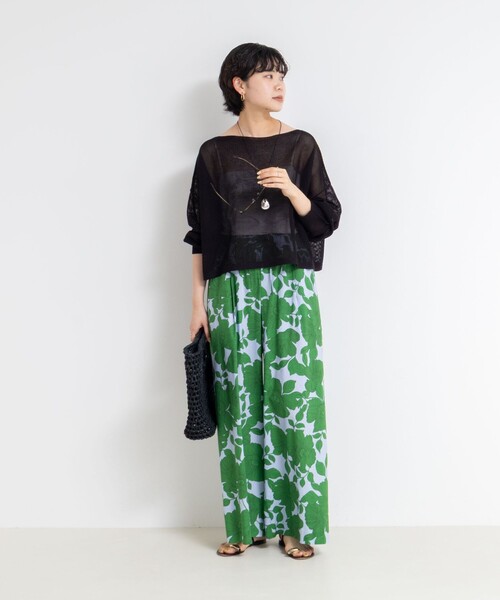 NOLLEY’S(ノーリーズ)の「《手洗い可能》ドライメッシュショートプルオーバーニット(ニット/セーター・レディース・ミント/ボルドー/ブラック・FREE)」の22枚目の写真