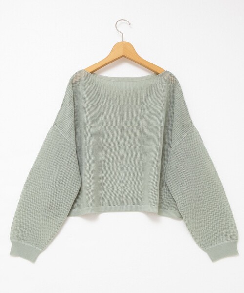 NOLLEY’S(ノーリーズ)の「《手洗い可能》ドライメッシュショートプルオーバーニット(ニット/セーター・レディース・ミント/ボルドー/ブラック・FREE)」の12枚目の写真