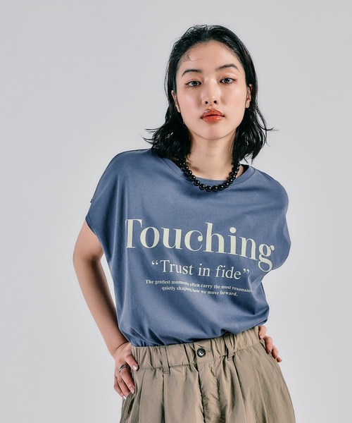 セール】カラーロゴワイドフレンチT 574901（Tシャツ/カットソー