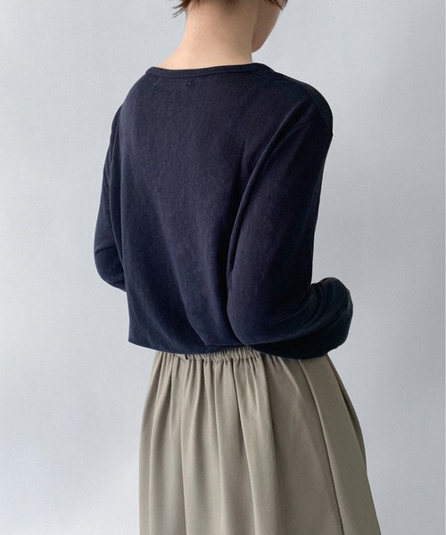 on:nue（オンニュ）の「【on:nue】[選べる8色展開] [接触冷感] 接触冷感シアーカーディガン（カーディガン/ボレロ・レディース・ブルー/グレー/イエロー/ネイビー/ダークグレー/ホワイト/ブラック/アイボリー・FREE）」の17枚目の写真