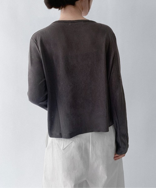 on:nue（オンニュ）の「【on:nue】[選べる8色展開] [接触冷感] 接触冷感シアーカーディガン（カーディガン/ボレロ・レディース・ブルー/グレー/イエロー/ネイビー/ダークグレー/ホワイト/ブラック/アイボリー・FREE）」の21枚目の写真