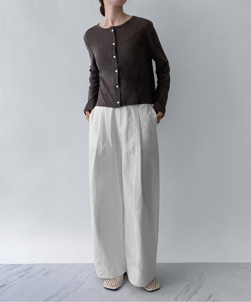 on:nue（オンニュ）の「【on:nue】[選べる8色展開] [接触冷感] 接触冷感シアーカーディガン（カーディガン/ボレロ・レディース・ブルー/グレー/イエロー/ネイビー/ダークグレー/ホワイト/ブラック/アイボリー・FREE）」の22枚目の写真