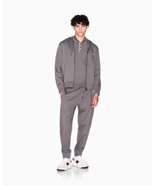 A|X アルマーニ エクスチェンジ】AXロゴ ジップアップフーデッド