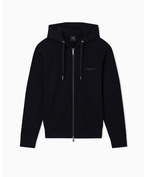 ARMANI EXCHANGE(アルマーニエクスチェンジ)の「【A|X アルマーニ エクスチェンジ】AXロゴ ジップアップフーデッドスウェットシャツ(スウェット・メンズ・ブラック/チャコールグレー×ブラック・LARGE/MEDIUM/SMALL/X-SMALL/X-LARGE/XX-LARGE)」の6枚目の写真