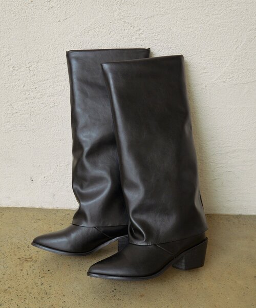 Omekashi(オメカシ)の「カバーロングブーツ(ブーツ・レディース・ブラック・LARGE/MEDIUM/SMALL)」の6枚目の写真