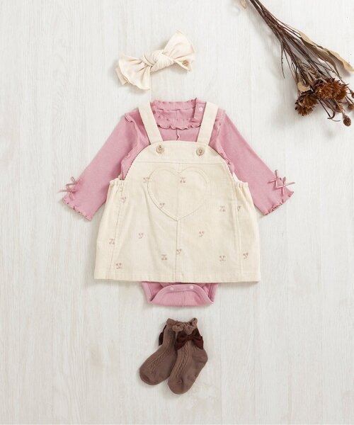 apres les cours（アプレレクール）の「刺繍ベビージャンスカ（その他ベビーウェア・キッズ・アイボリー/インディゴブルー・70/80）」の14枚目の写真