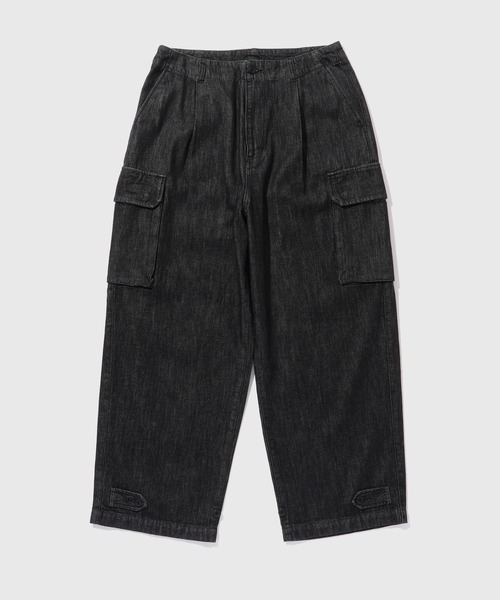 ADAM ET ROPE'(アダムエロペ)の「【ZOZO限定】ワイドカーゴデニムパンツ / セットアップ対応 ユニセックス ≪Made by ZOZO≫(デニムパンツ・メンズ・ブラック/ベージュ系その他/ダークブラウン/ネイビー・S/M/L)」の2枚目の写真
