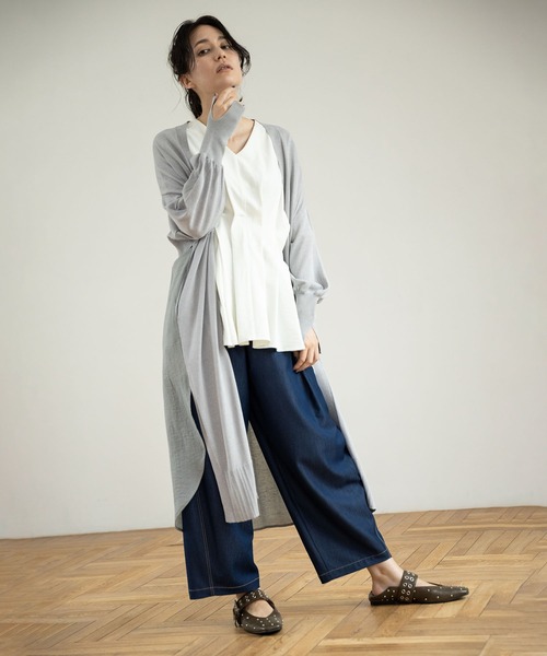 OSMOSIS(オズモーシス)の「ポリエステルデニムタックパンツ(その他パンツ・レディース・ブラック/ブルー・ONE SIZE)」の15枚目の写真