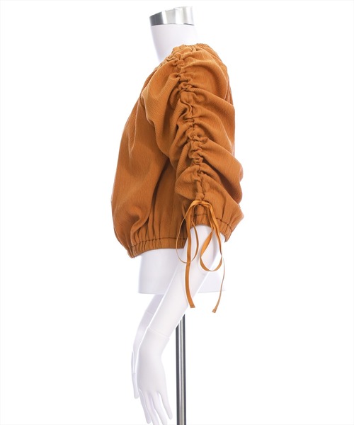 CLEAR BASIC（クリアベーシック）の「マルチway袖シャーリングブラウス [着回し力抜群 大人 カジュアル]（シャツ/ブラウス・レディース・ボルドー/テラコッタ/アイボリー/ブラック・F）」の15枚目の写真