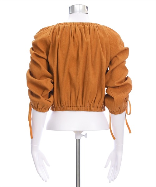 CLEAR BASIC（クリアベーシック）の「マルチway袖シャーリングブラウス [着回し力抜群 大人 カジュアル]（シャツ/ブラウス・レディース・ボルドー/テラコッタ/アイボリー/ブラック・F）」の17枚目の写真