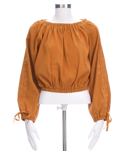 CLEAR BASIC（クリアベーシック）の「マルチway袖シャーリングブラウス [着回し力抜群 大人 カジュアル]（シャツ/ブラウス・レディース・ボルドー/テラコッタ/アイボリー/ブラック・F）」の19枚目の写真