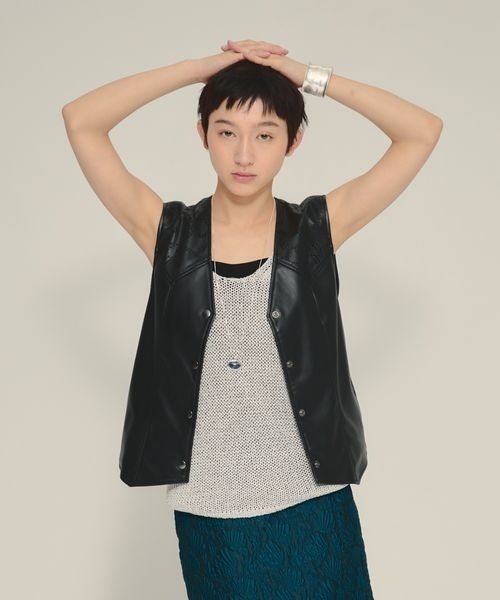 eL(エル)の「【eL】3G MixGauge NS/571597(ベスト・レディース・グレー系その他/ネイビー系・FREE)」の15枚目の写真