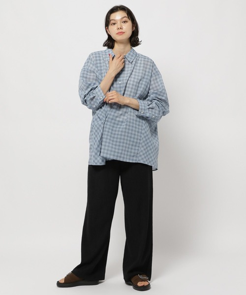 セール】ダブルフロントチェックシャツ（シャツ/ブラウス）｜niko and