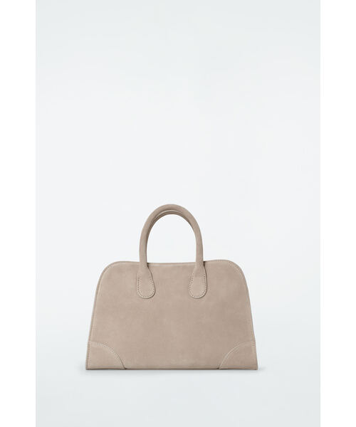 COS スモールスタジオボウリングバッグ　レザー　グレー SMALL STUDIO BOWLING BAG - LEATHER スモールスタジオ
