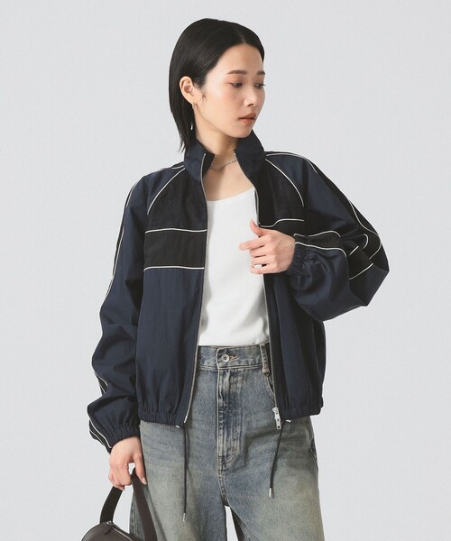 Ray BEAMS（レイビームス）の「レース キリカエ トラック ジャケット（ブルゾン・レディース・オフホワイト/ネイビー・0/1）」の9枚目の写真