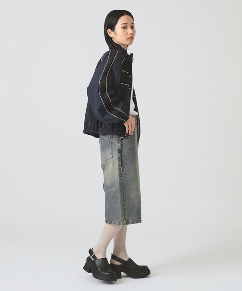 Ray BEAMS（レイビームス）の「レース キリカエ トラック ジャケット（ブルゾン・レディース・オフホワイト/ネイビー・0/1）」の12枚目の写真