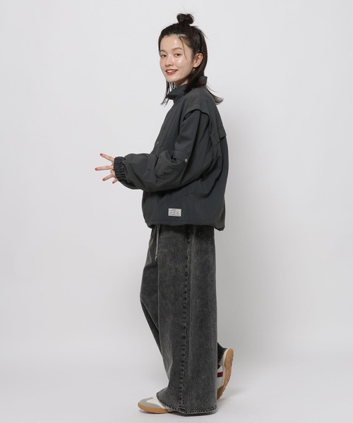 niko and...(ニコアンド)の「2WAYスタンドカラーブルゾン(ブルゾン・レディース・チャコール/ベージュ/ブラウン系その他・FREE)」の5枚目の写真