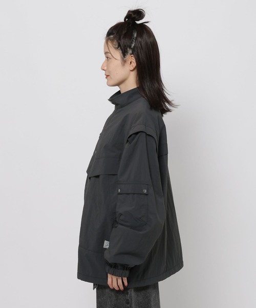 niko and...(ニコアンド)の「2WAYスタンドカラーブルゾン(ブルゾン・レディース・チャコール/ベージュ/ブラウン系その他・FREE)」の15枚目の写真