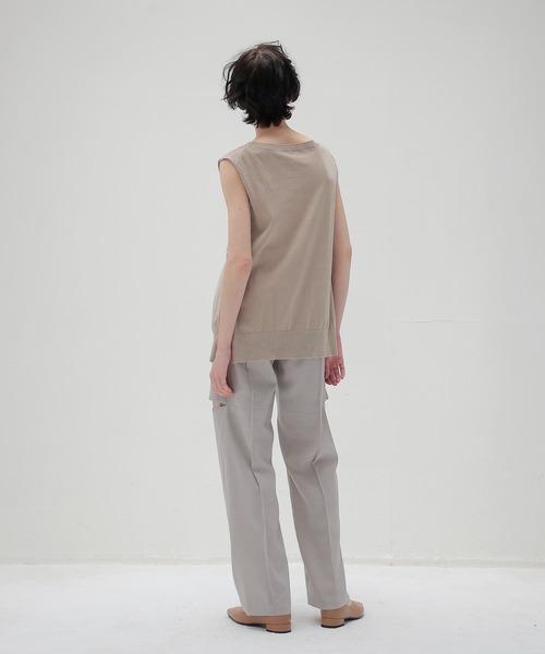 DRESSLAVE(ドレスレイブ)の「stone wash knit tank(ストーンウォッシュニットタンク)(ニット/セーター・レディース・ベージュ/ライトブルー・38)」の5枚目の写真