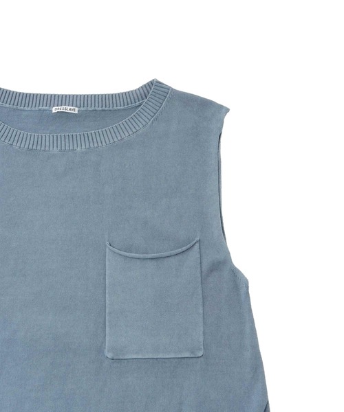 DRESSLAVE(ドレスレイブ)の「stone wash knit tank(ストーンウォッシュニットタンク)(ニット/セーター・レディース・ベージュ/ライトブルー・38)」の7枚目の写真