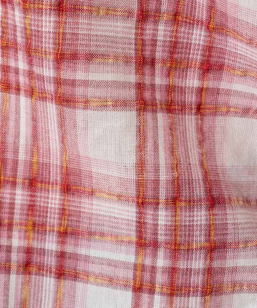 TINA：JOJUN（ティーナジョジュン）の「肩リボン チェック チュニック TINA：JOJUN（Tシャツ/カットソー・レディース・レッド/ブルー・M）」の10枚目の写真