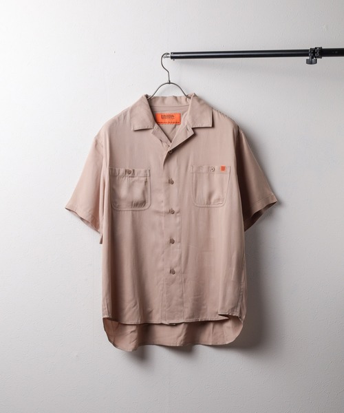 UNIVERSAL OVERALL（ユニバーサルオーバーオール）の「【RS】【UNIVERSAL OVERALL】Opencollar Work Shirt（シャツ/ブラウス・メンズ・ブラック/ベージュ/モカ・MEDIUM/LARGE）」の3枚目の写真