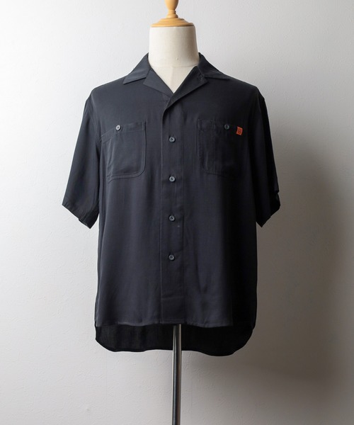 UNIVERSAL OVERALL（ユニバーサルオーバーオール）の「【RS】【UNIVERSAL OVERALL】Opencollar Work Shirt（シャツ/ブラウス・メンズ・ブラック/ベージュ/モカ・MEDIUM/LARGE）」の7枚目の写真