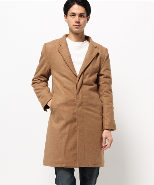 WHO'S WHO gallery（フーズフーギャラリー）の「【GIGGER】メルトンサーモライトチェスター（チェスターコート・メンズ・ネイビー/グレー/ブラック/ベージュ/その他20・MEDIUM/LARGE）」の4枚目の写真