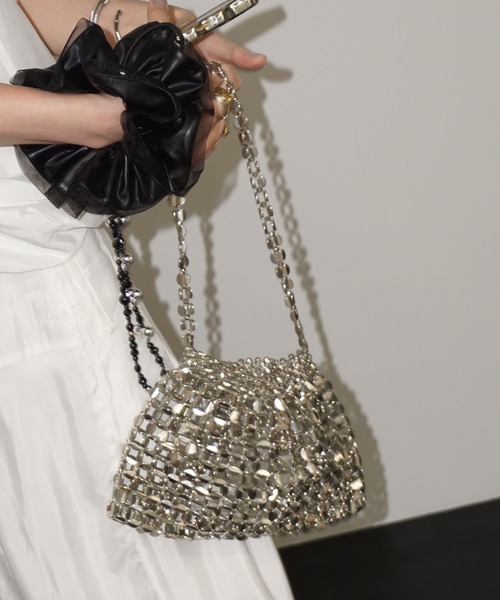 chuclla（チュクラ）の「メタルビーズ ショルダーバッグ cha25a005（ショルダーバッグ・レディース・シルバー・FREE）」の14枚目の写真