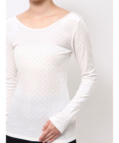 OUNNOUN（オウンノウン）の「【OUNNOUN】シャイニーベロアトップス（Tシャツ/カットソー・レディース・ブルー/ブラック/アイボリー・FREE）」の10枚目の写真