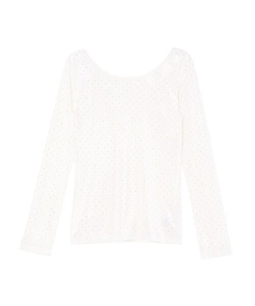 OUNNOUN（オウンノウン）の「【OUNNOUN】シャイニーベロアトップス（Tシャツ/カットソー・レディース・ブルー/ブラック/アイボリー・FREE）」の9枚目の写真