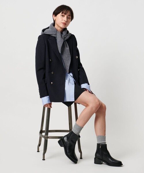 UNITED ARROWS（ユナイテッドアローズ）の「レザー ショートブーツ（ブーツ・レディース・ブラック・38/35/36/37/35h/36h/37h）」の3枚目の写真