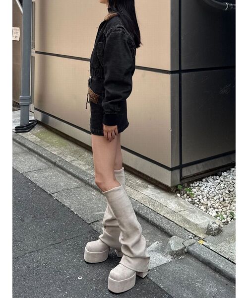 EMODA（エモダ）の「ボアカラーデニムブルゾン（ブルゾン・レディース・インディゴブルー/ブルー/ブラック・FREE）」の19枚目の写真