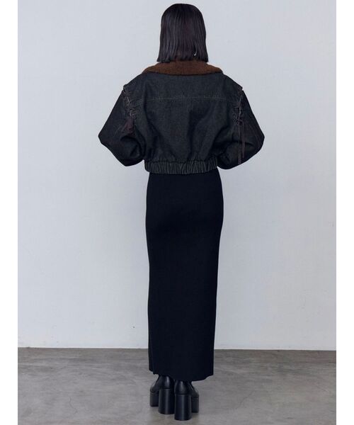 EMODA（エモダ）の「ボアカラーデニムブルゾン（ブルゾン・レディース・インディゴブルー/ブルー/ブラック・FREE）」の20枚目の写真