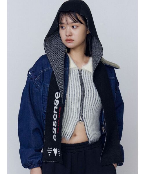 EMODA（エモダ）の「ボアカラーデニムブルゾン（ブルゾン・レディース・インディゴブルー/ブルー/ブラック・FREE）」の21枚目の写真